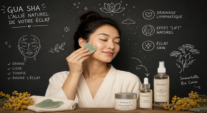 gua sha massage visage beauté immortelle donna é