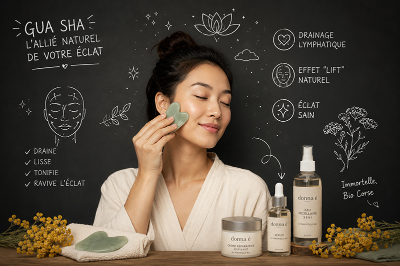 massage gua sha visage immortelle corse